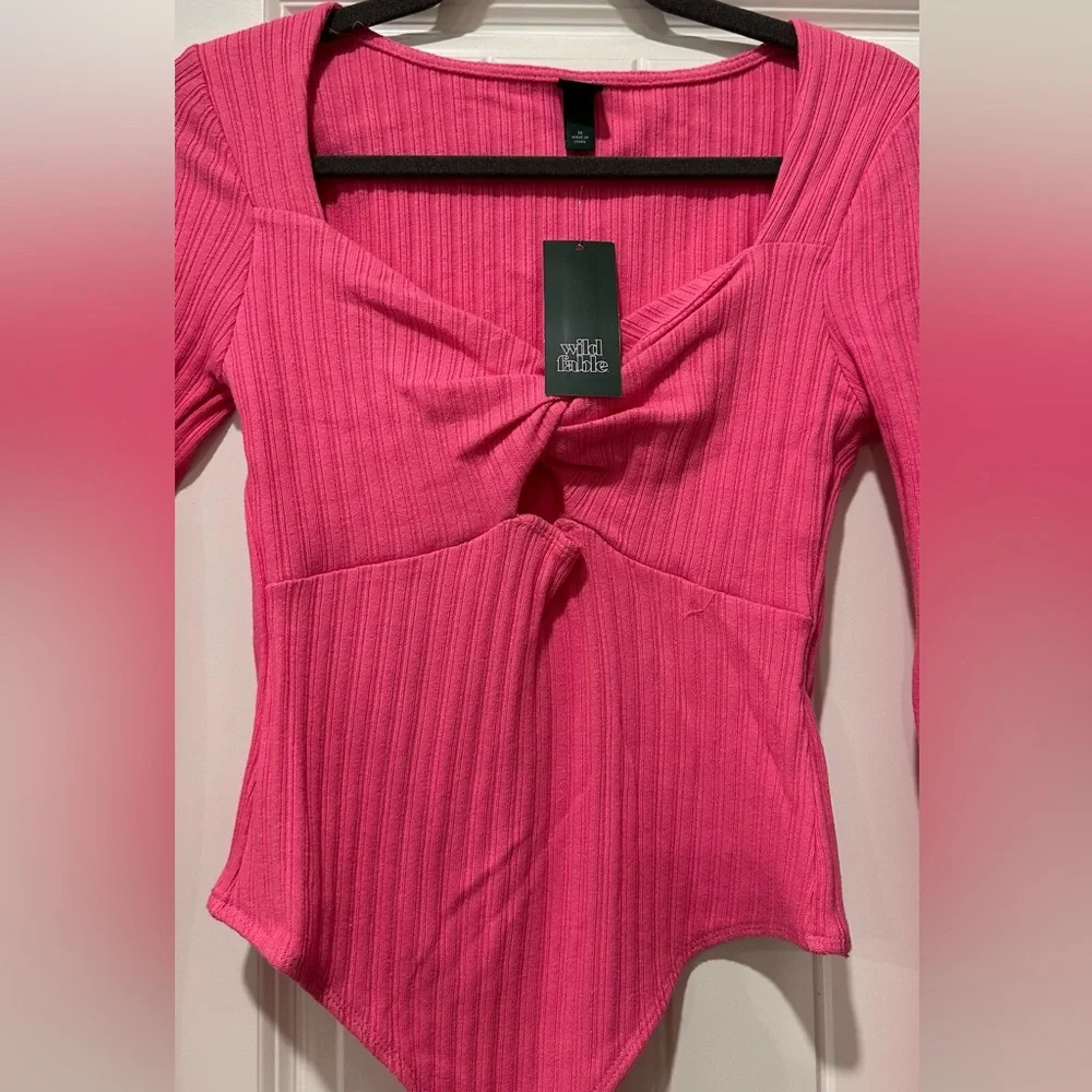 NWT Pink Target Bodysuit Sz M